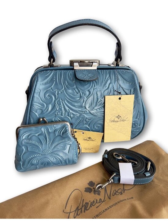 Patricia Nash Handbags - Patricia Nash Gracchi Tooled Leather Satchel & Matching Coin Purse NEW